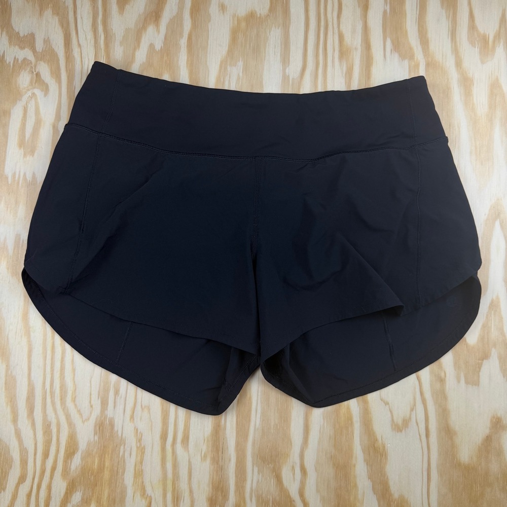 Lululemon Speed Up High-Rise Lined Short 4 Black Running Shorts Size 8 Tall